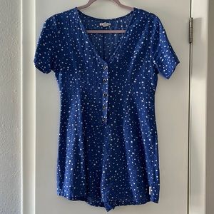 Dotted blue romper